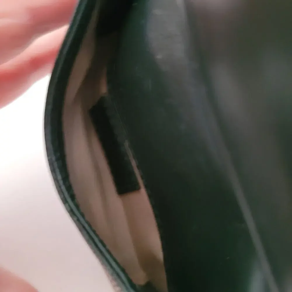 Cole‎ Haan Leather Wallet Compact Buissnes Card Holder Mini Smake Green Small